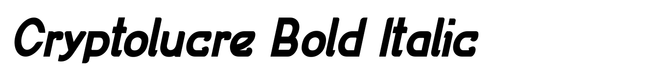Cryptolucre Bold Italic